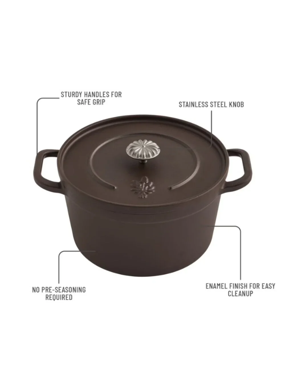 The Pioneer Woman Home Bronze lid Agatha Enameled Cast Iron 5-Quart Dutch Oven